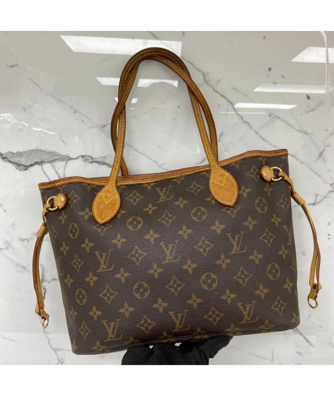 LOUIS VUITTON Коричневая канва сумка тоут, фото 2