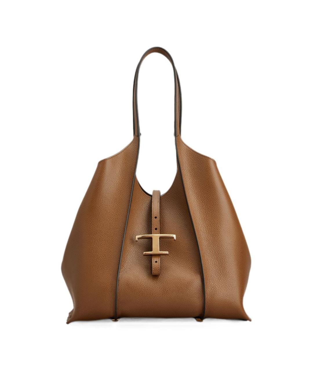 TOD'S Бежевая кожаная сумка тоут, фото 1