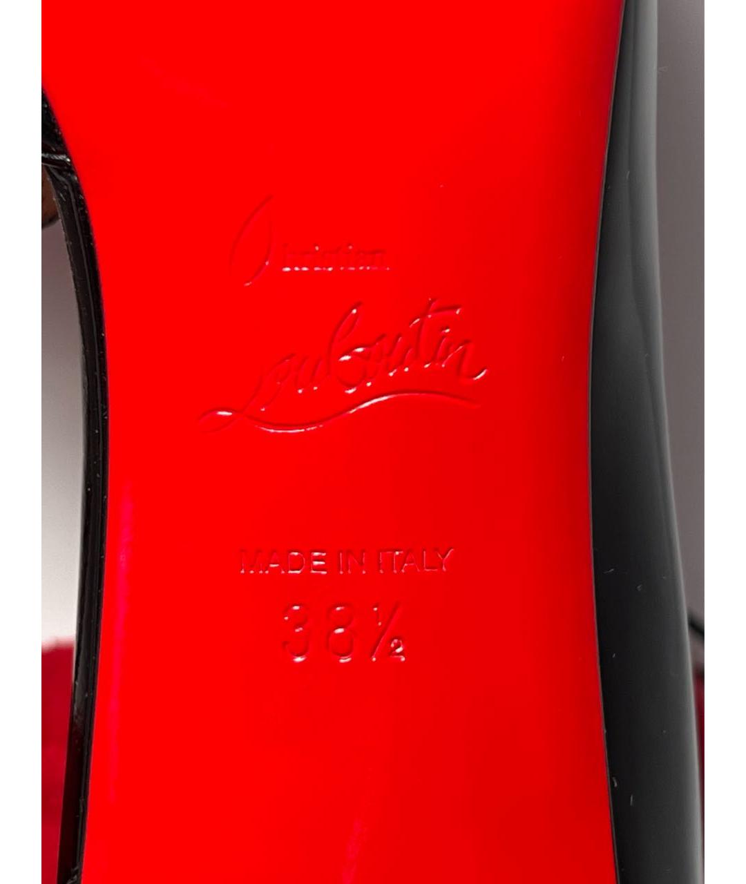 CHRISTIAN LOUBOUTIN Черные туфли из лакированной кожи, фото 4