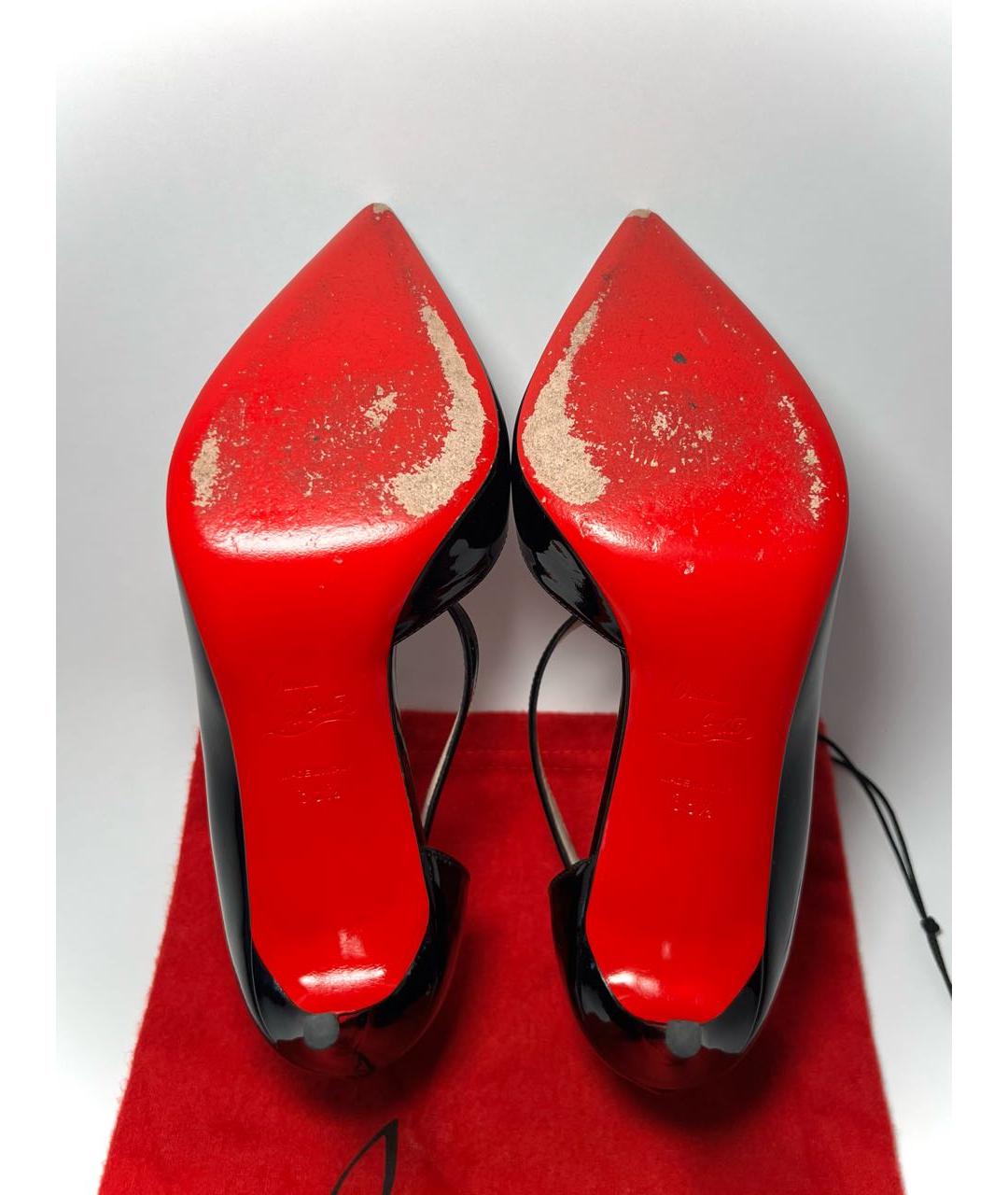 CHRISTIAN LOUBOUTIN Черные туфли из лакированной кожи, фото 3