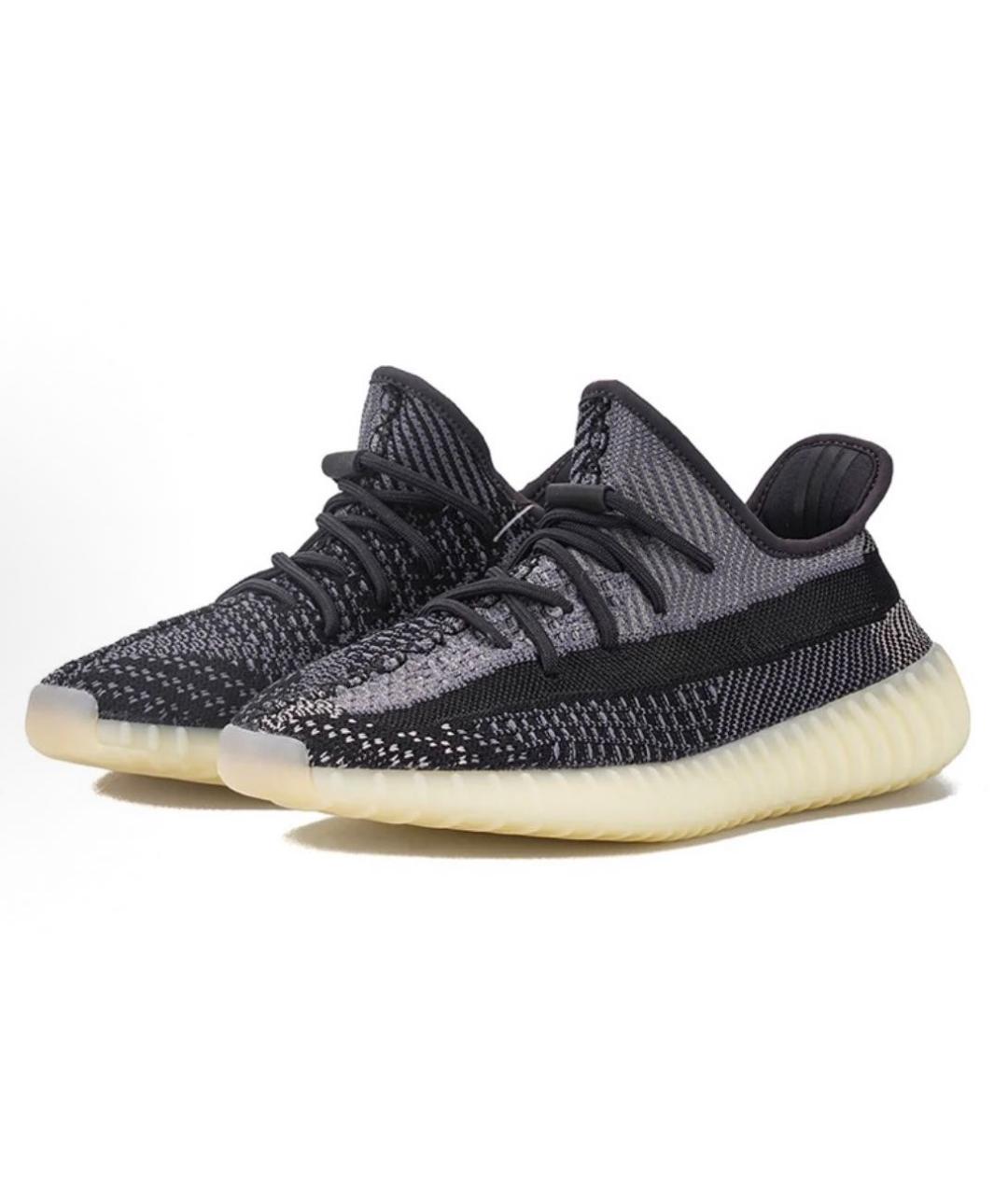 ADIDAS YEEZY Антрацитовые текстильные кроссовки, фото 7