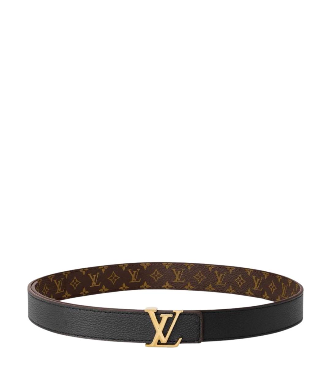 LOUIS VUITTON Черный кожаный ремень, фото 1