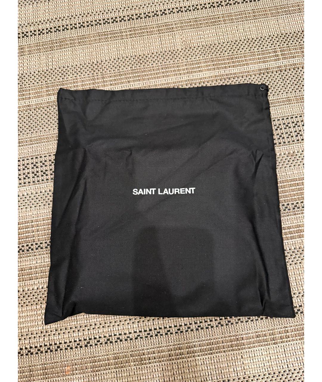 SAINT LAURENT Белая хлопковая сумка тоут, фото 4