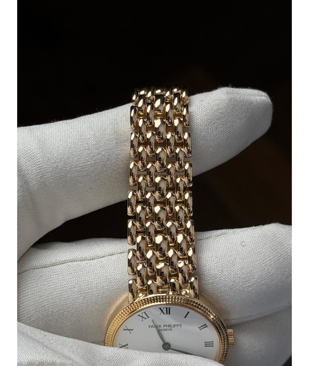 PATEK PHILIPPE Белые часы из желтого золота, фото 7