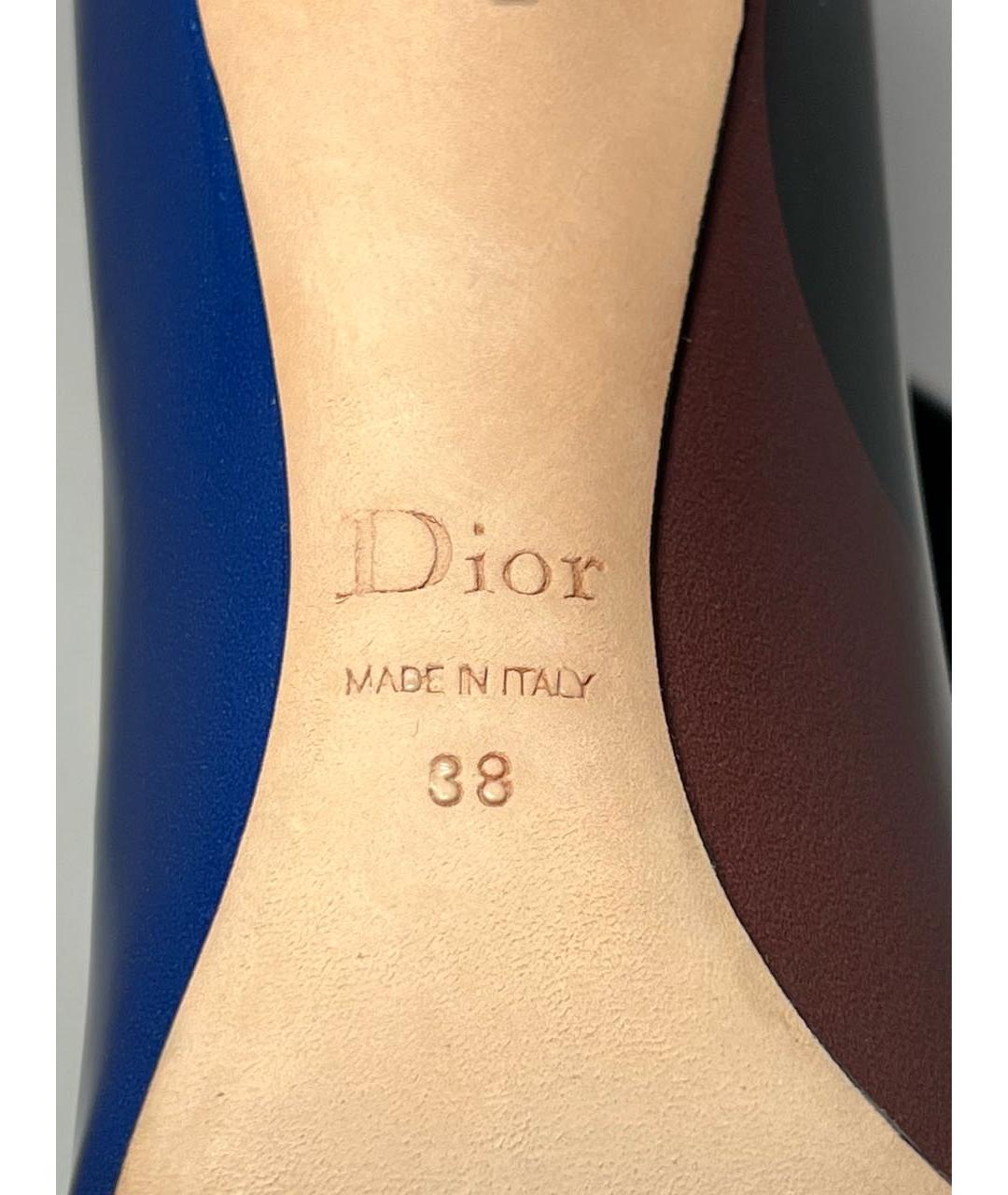 CHRISTIAN DIOR Мульти кожаные туфли, фото 4