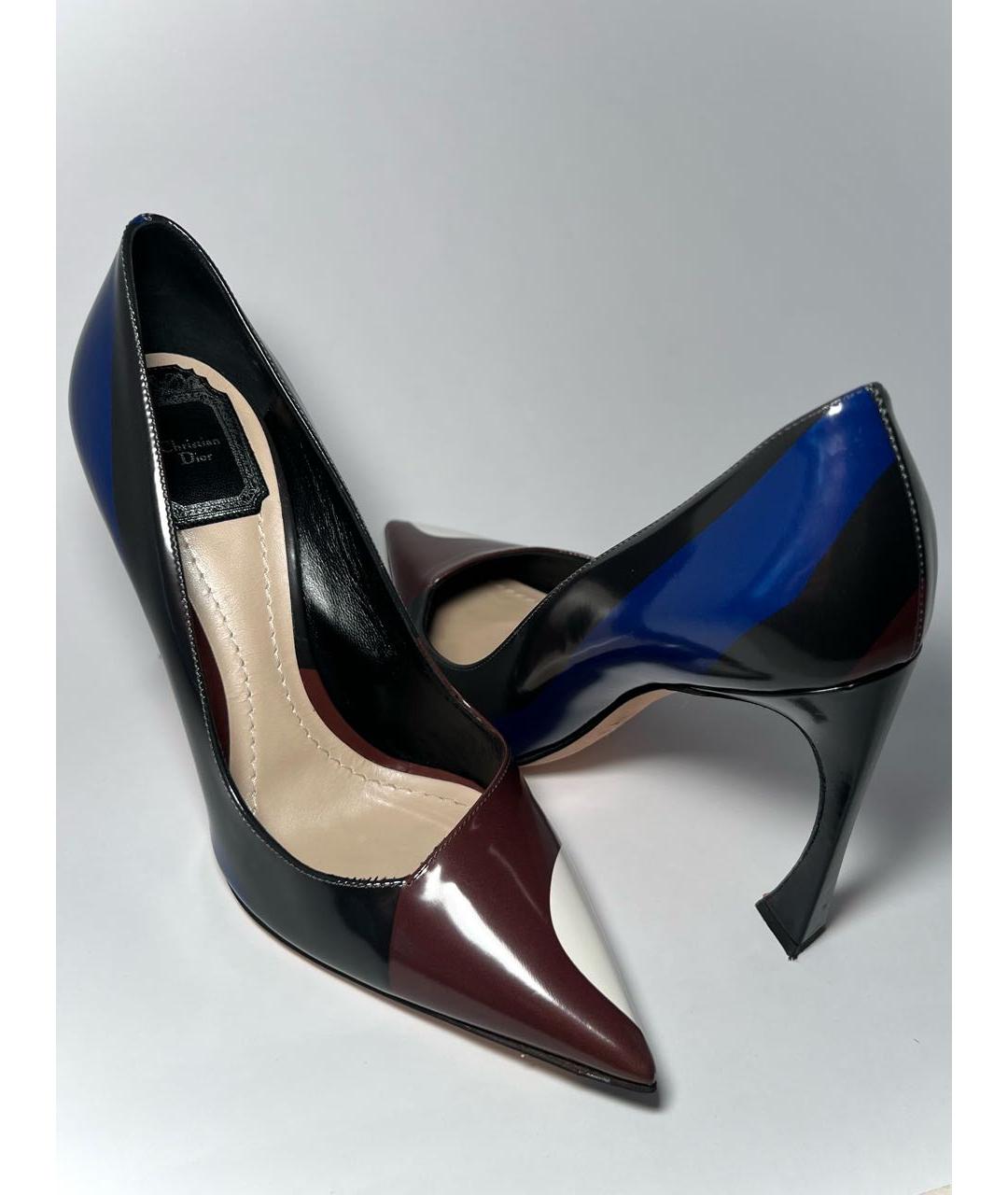CHRISTIAN DIOR Мульти кожаные туфли, фото 6