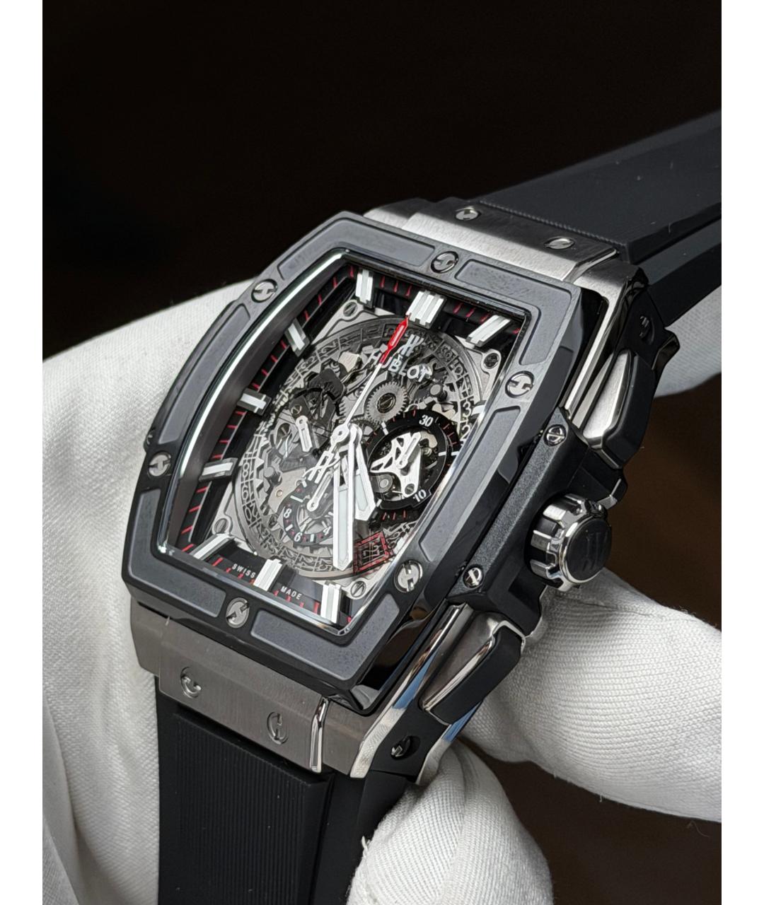 HUBLOT Черные керамические часы, фото 4
