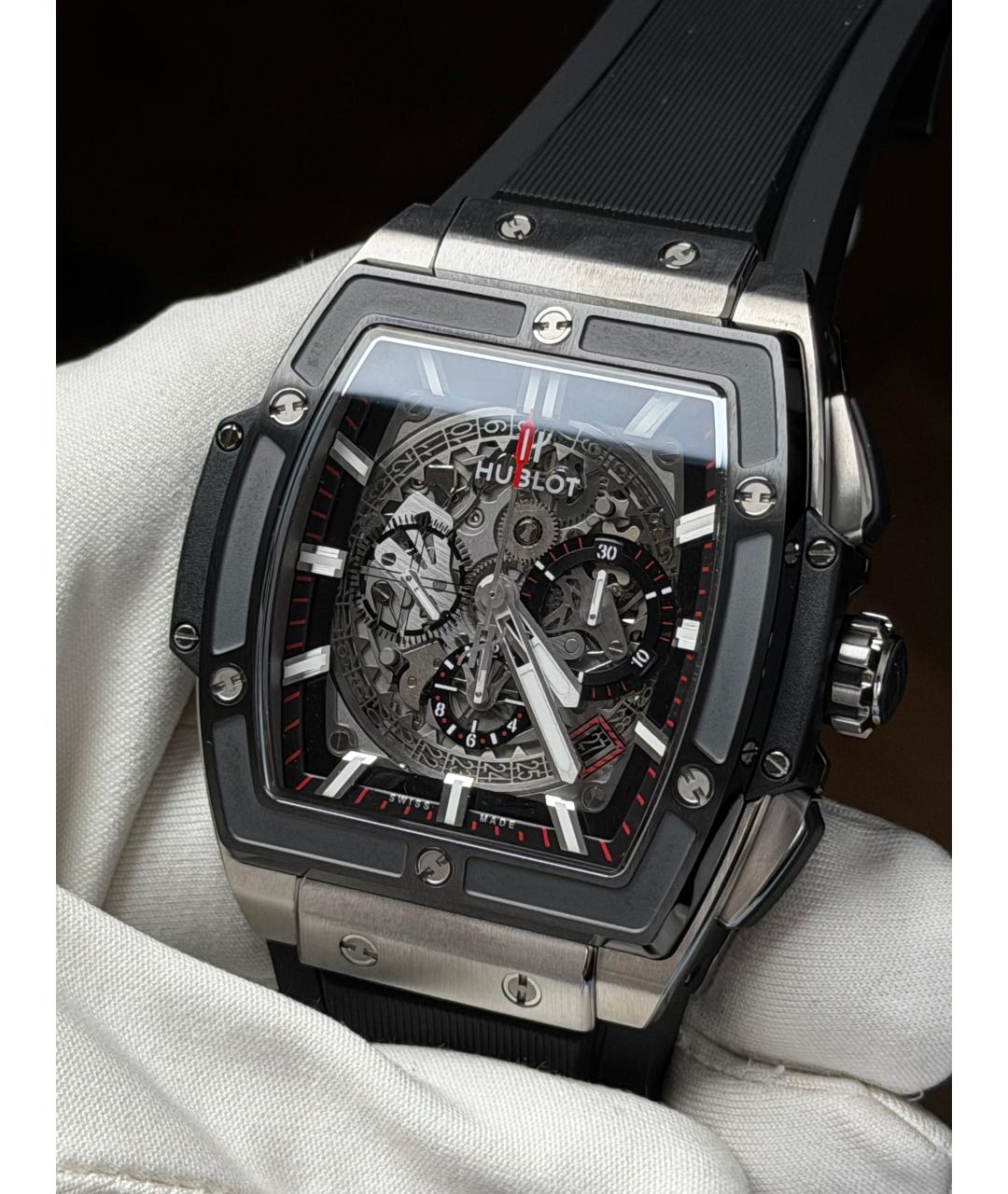 HUBLOT Черные керамические часы, фото 3