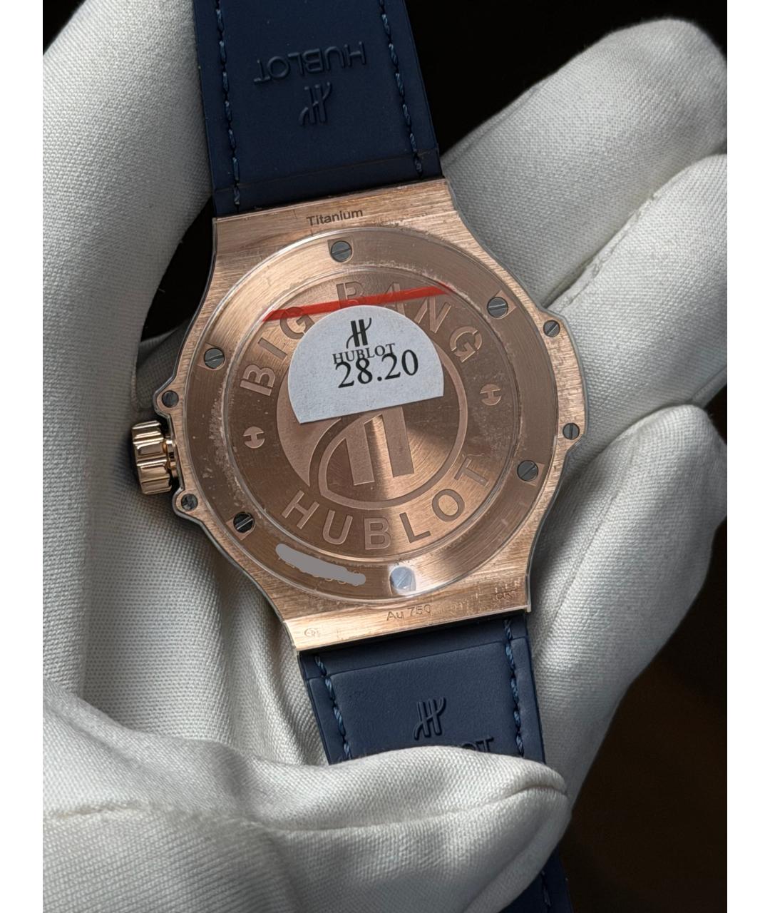 HUBLOT Темно-синие часы из розового золота, фото 8