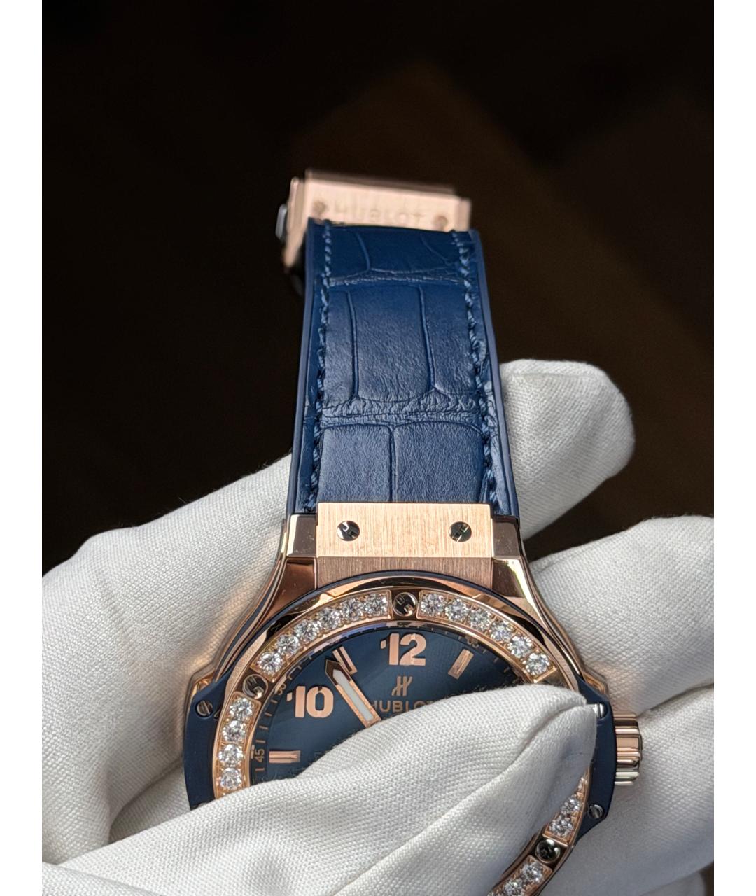 HUBLOT Темно-синие часы из розового золота, фото 7