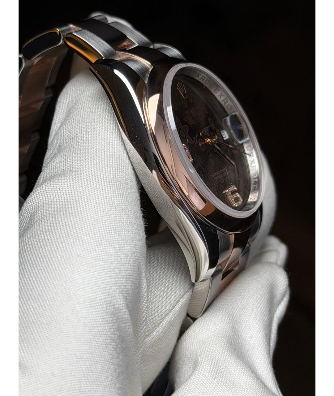 ROLEX Коричневые часы из розового золота, фото 5
