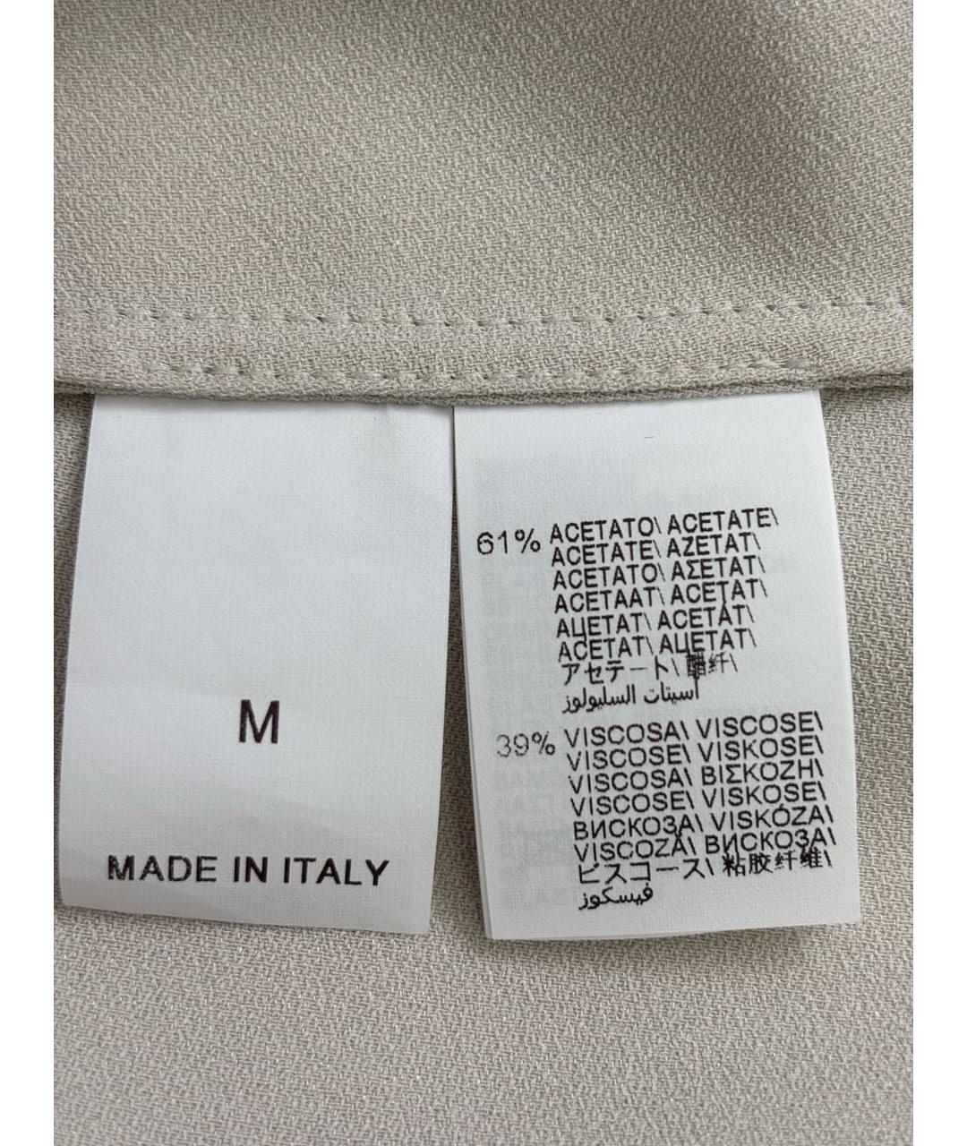 BRUNELLO CUCINELLI Бежевая ацетатная юбка миди, фото 4