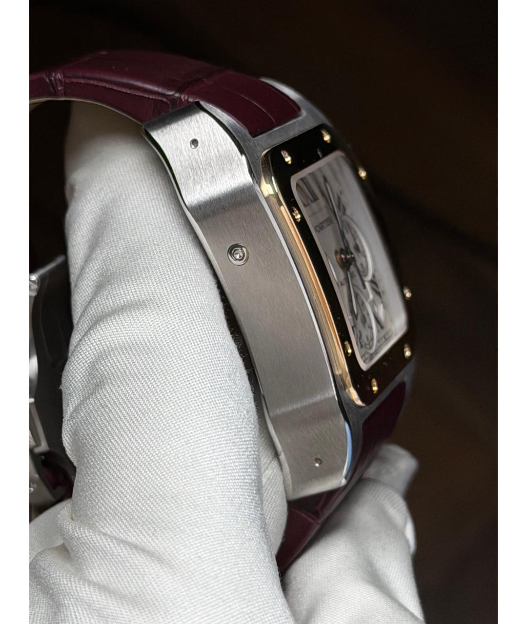 CARTIER Белые часы из желтого золота, фото 6