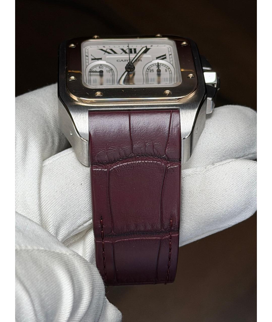 CARTIER Белые часы из желтого золота, фото 7