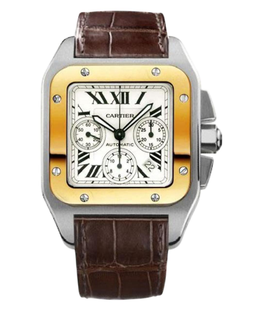 CARTIER Белые часы из желтого золота, фото 1