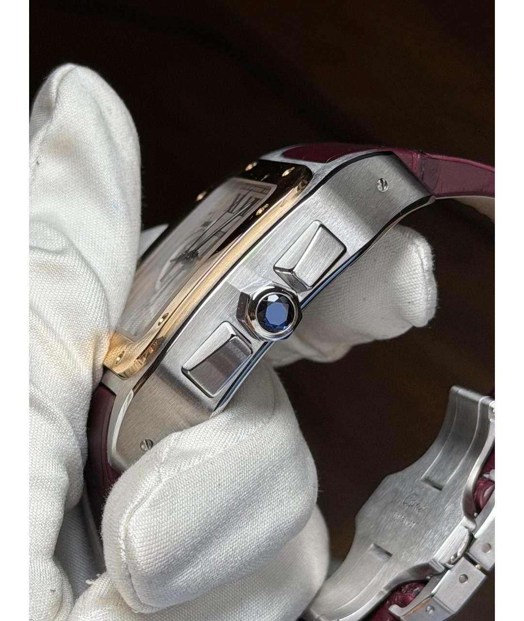 CARTIER Белые часы из желтого золота, фото 5