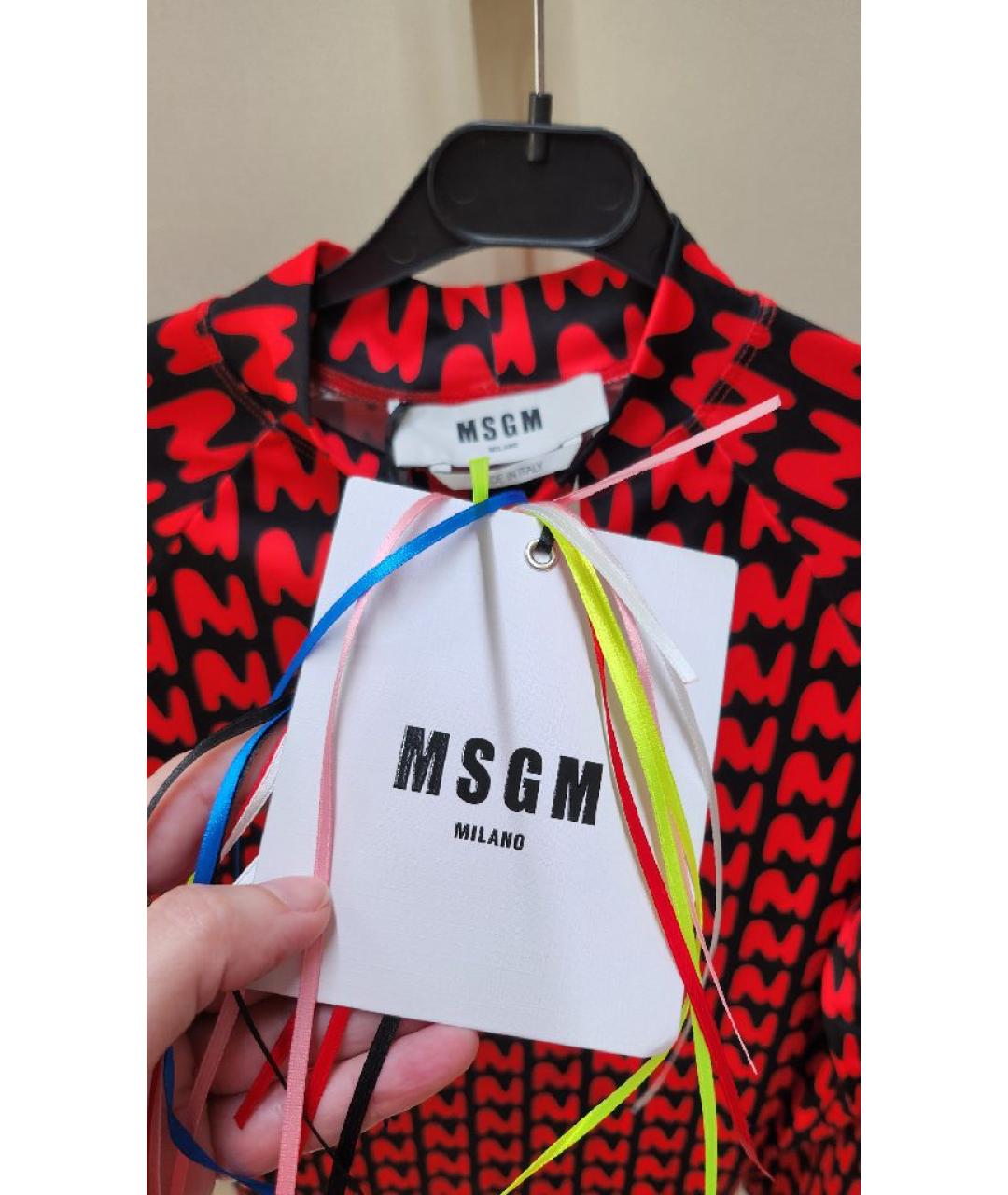 MSGM Красная полиэстеровая водолазка, фото 5