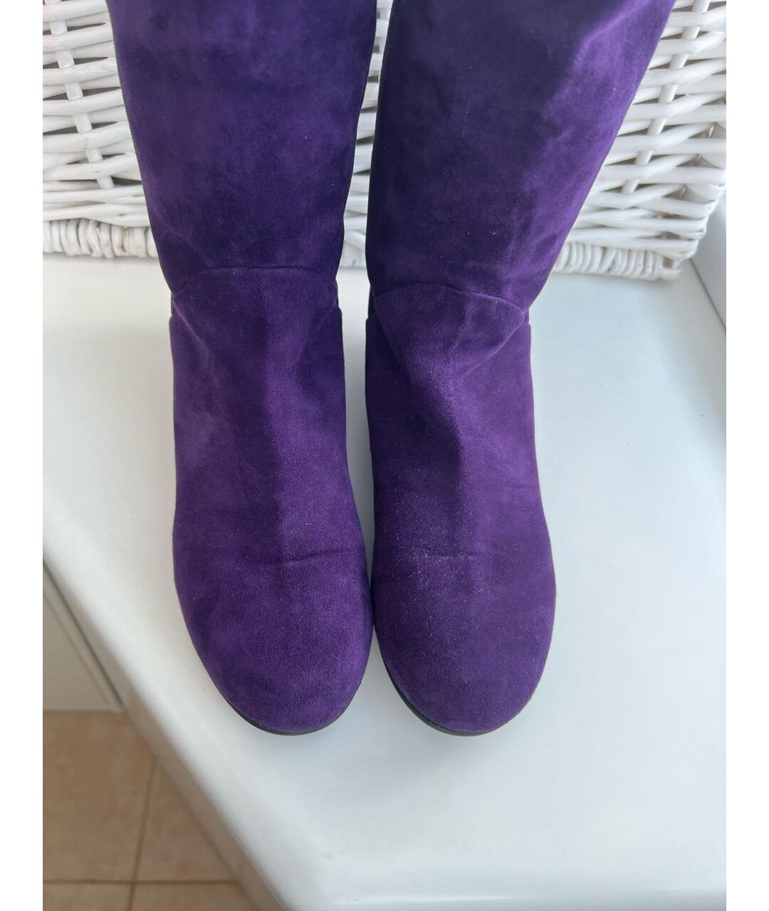 GIUSEPPE ZANOTTI DESIGN Фиолетовые сапоги из искусственной кожи, фото 3