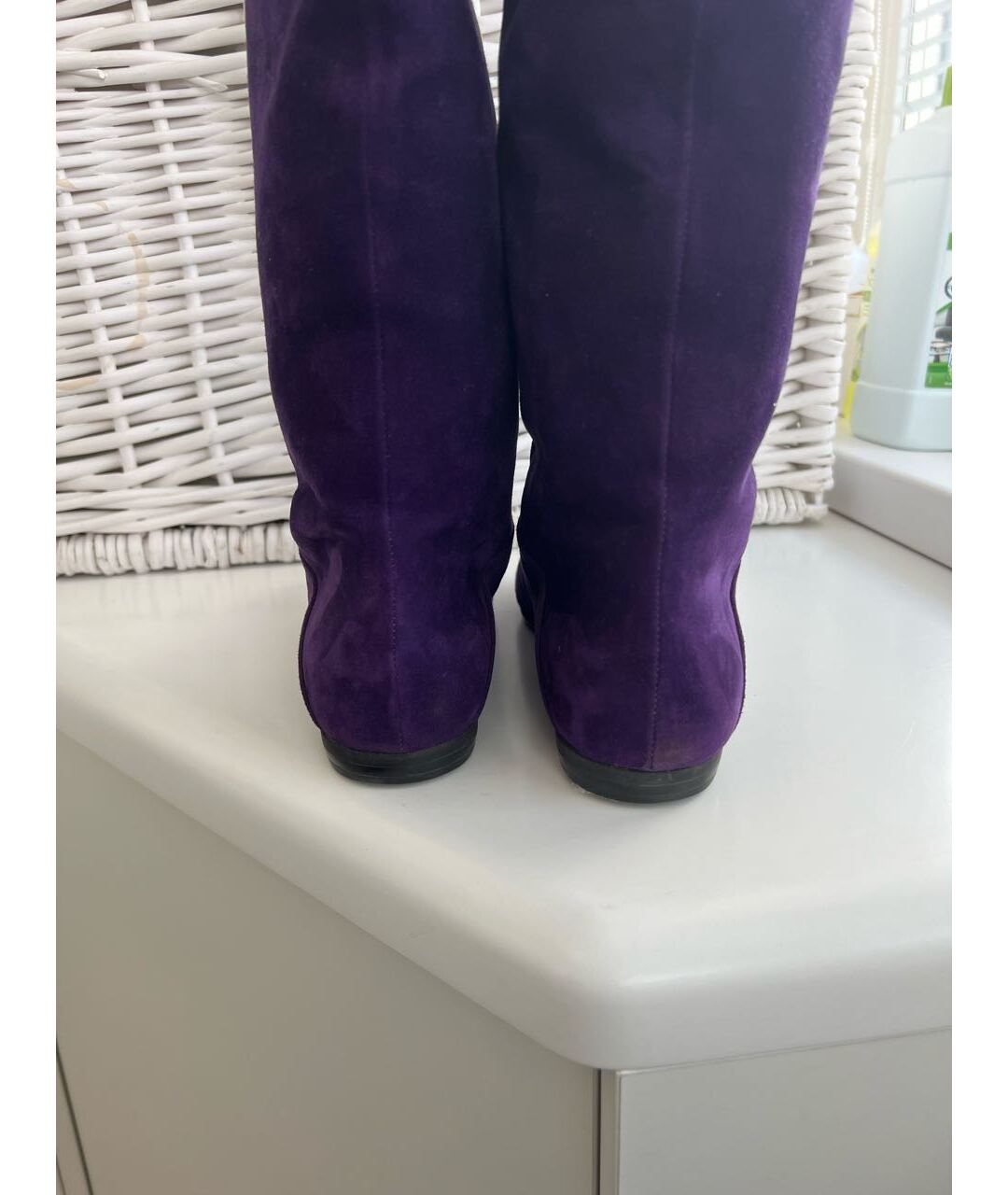 GIUSEPPE ZANOTTI DESIGN Фиолетовые сапоги из искусственной кожи, фото 4