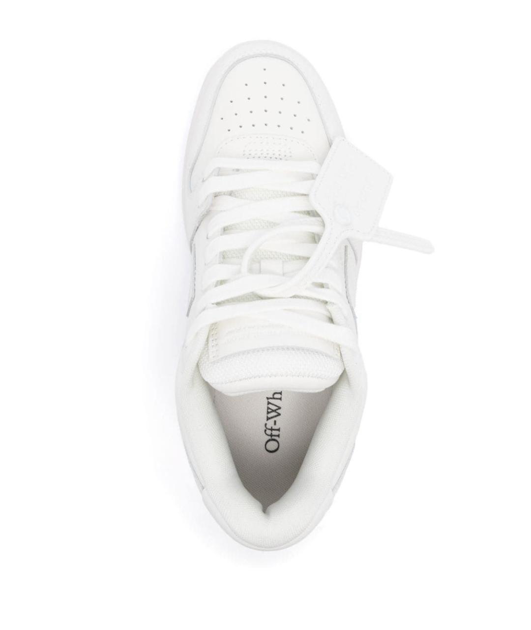 OFF-WHITE Белые кожаные кроссовки, фото 4