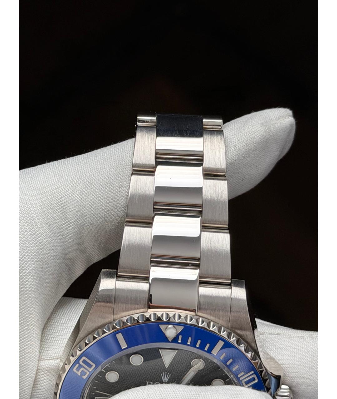 ROLEX Черные часы из белого золота, фото 7