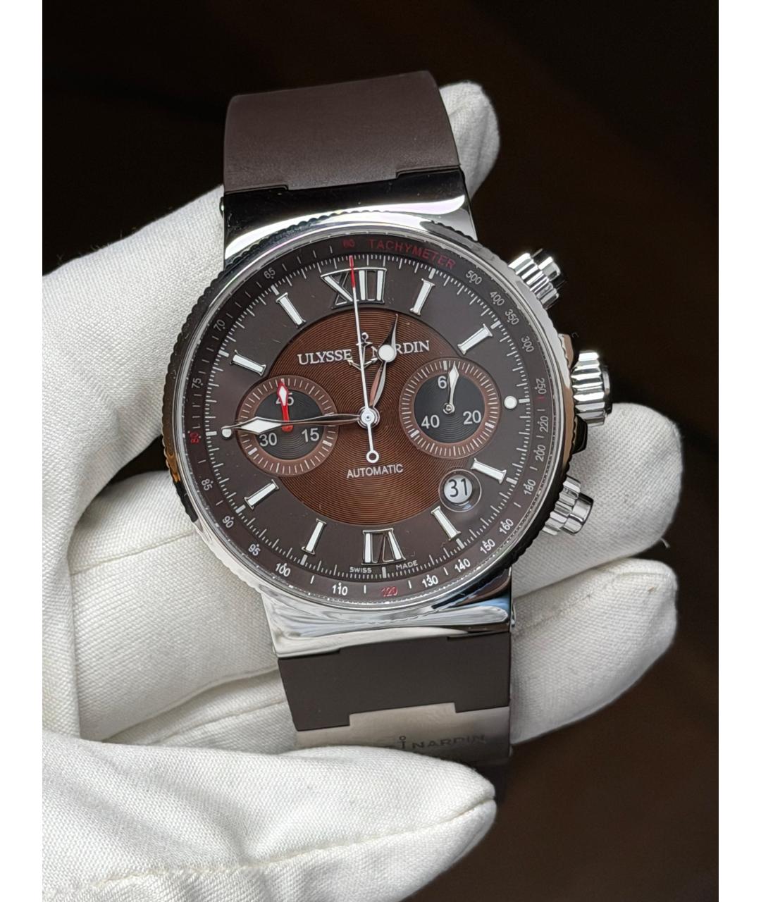 Ulysse Nardin Коричневые часы, фото 2