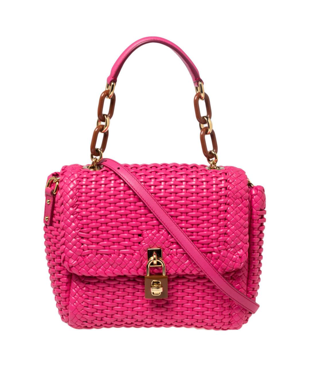 DOLCE&GABBANA Розовая сумка с короткими ручками, фото 10