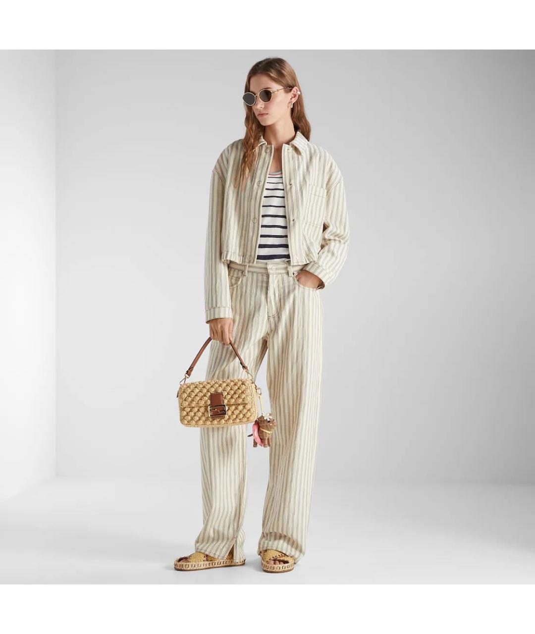 FENDI Белая хлопковая майка, фото 2