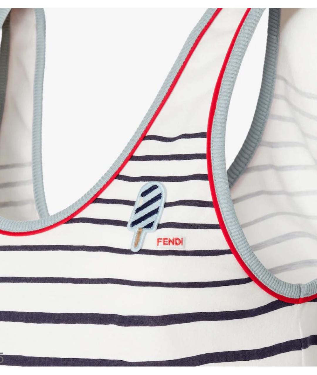 FENDI Белая хлопковая майка, фото 3