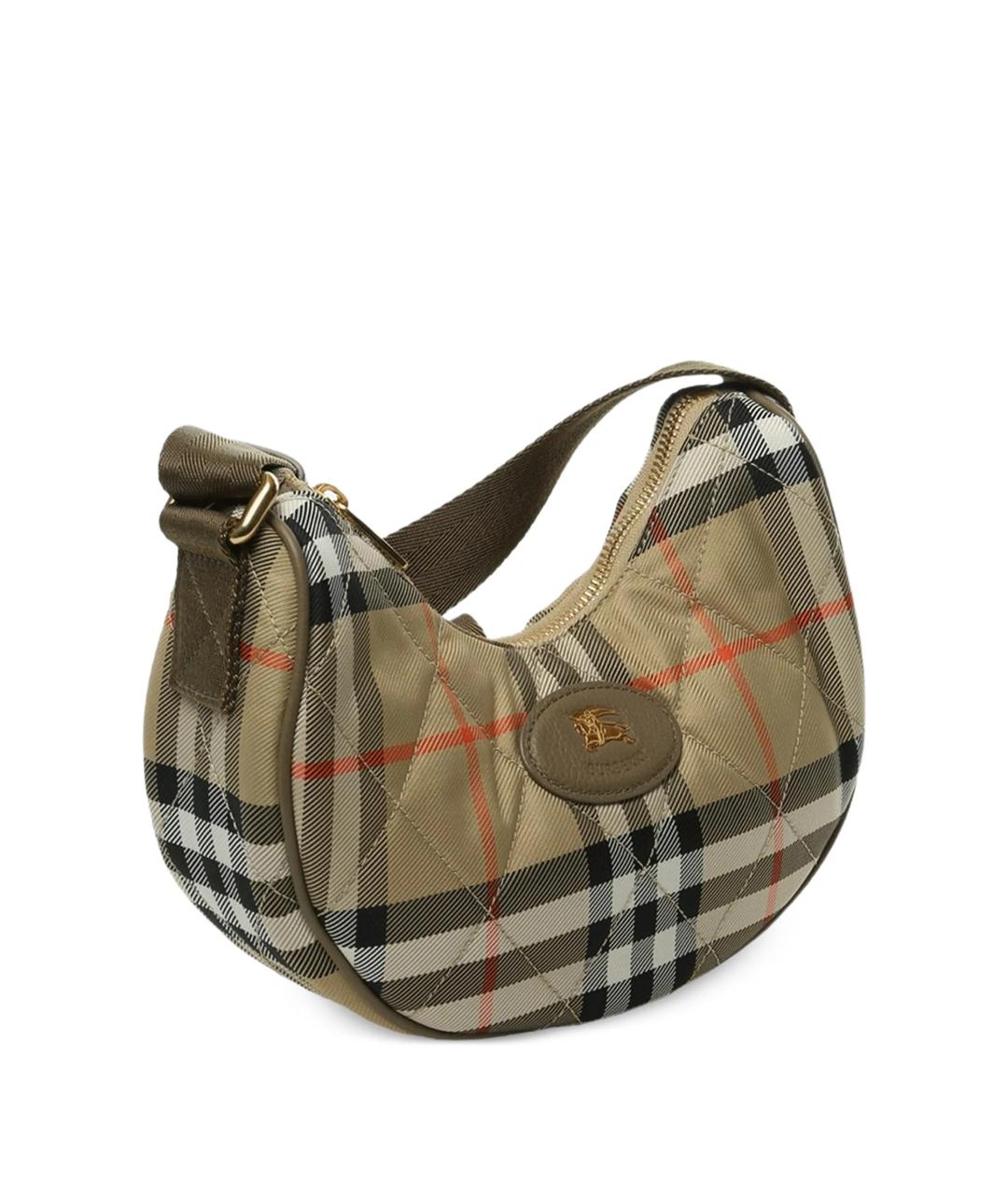 BURBERRY Бежевая синтетическая сумка через плечо, фото 2