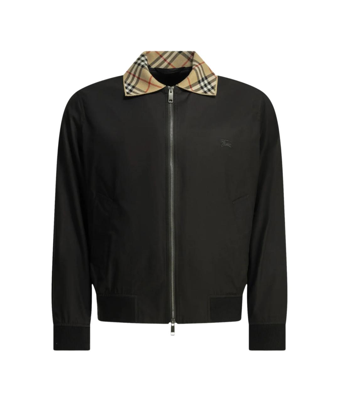 BURBERRY Черная хлопковая куртка, фото 1