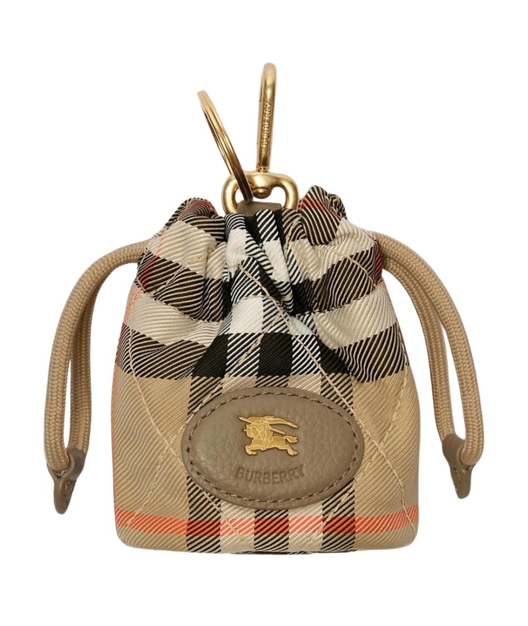 BURBERRY Бежевый брелок, фото 1