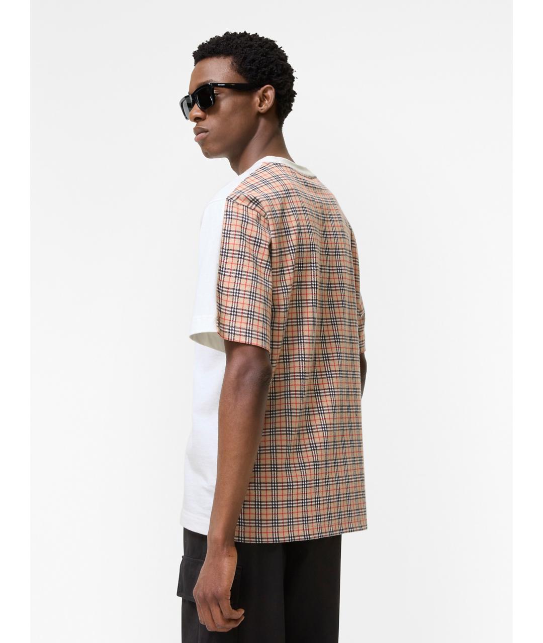 BURBERRY Белая хлопковая футболка, фото 2