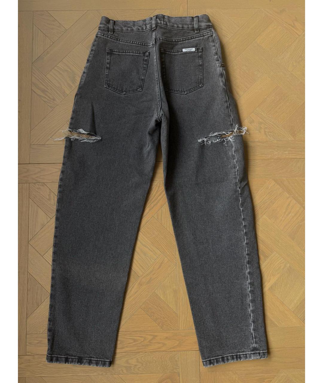 FORTE COUTURE Антрацитовые хлопковые прямые джинсы, фото 2