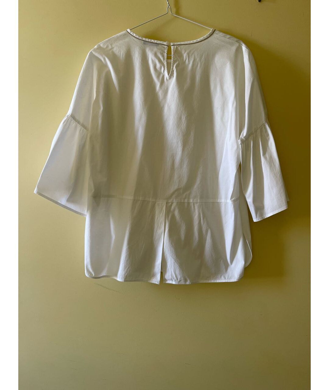 PESERICO Белая хлопко-эластановая рубашка, фото 2