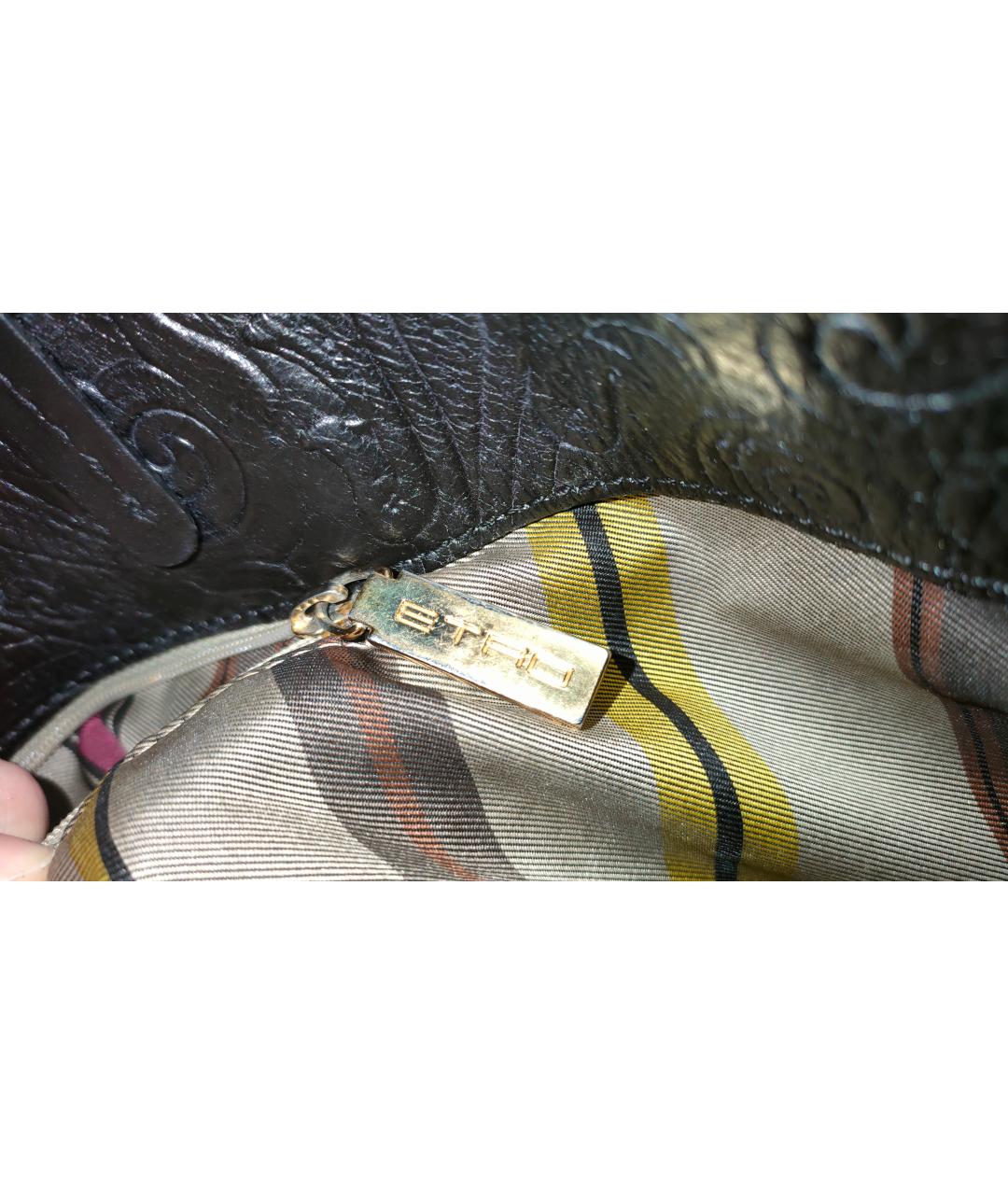 ETRO Черная кожаная сумка через плечо, фото 5