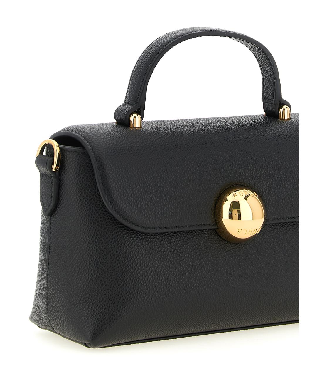 FURLA Черная кожаная сумка через плечо, фото 3