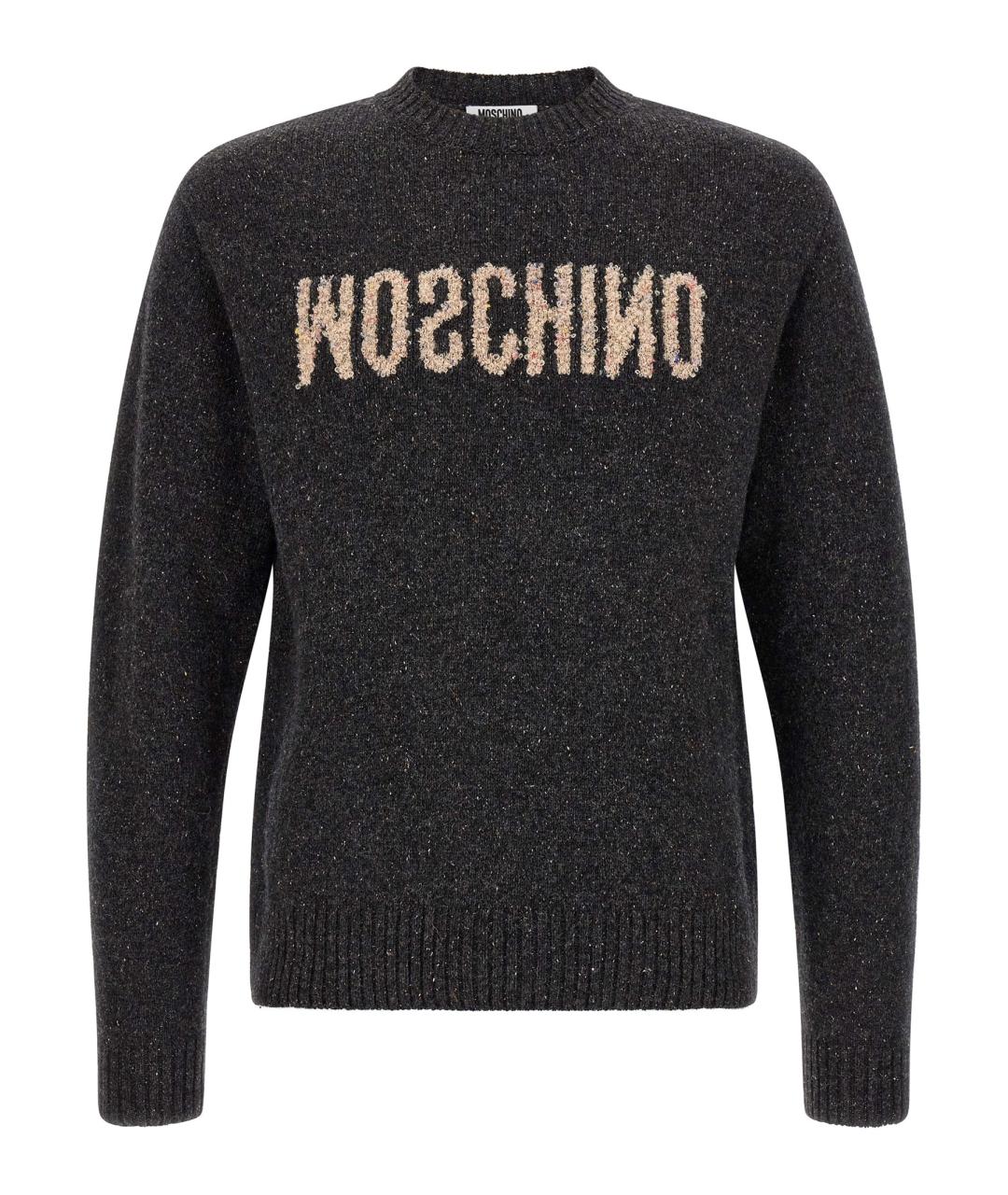 MOSCHINO Серый шерстяной джемпер / свитер, фото 1