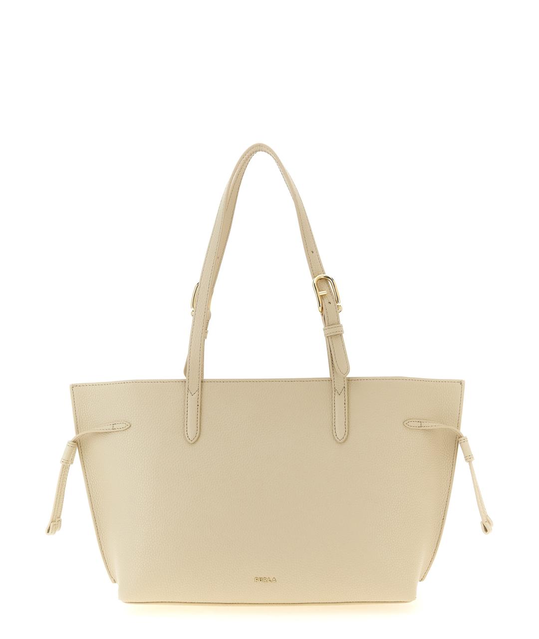 FURLA Белая кожаная сумка тоут, фото 1