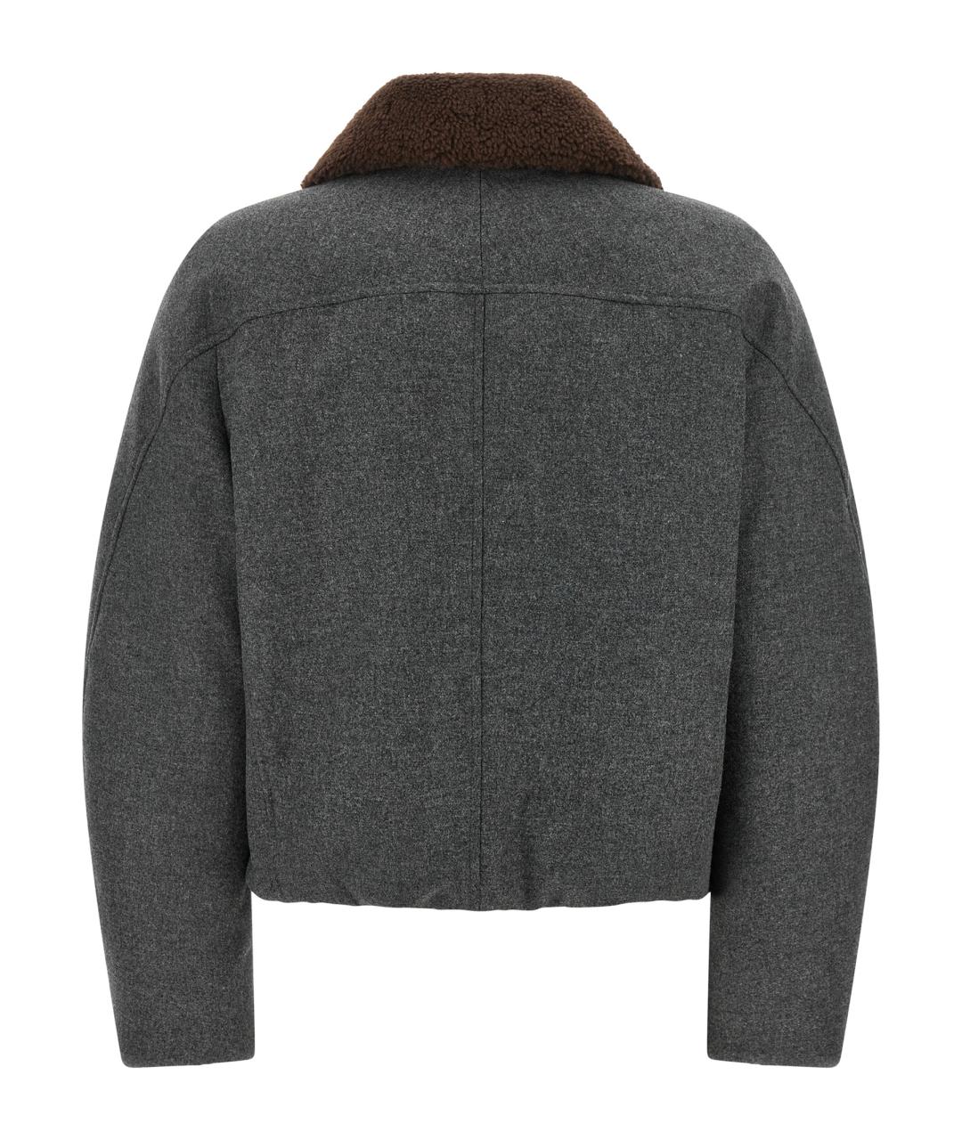 BRUNELLO CUCINELLI Серая шерстяная куртка, фото 3