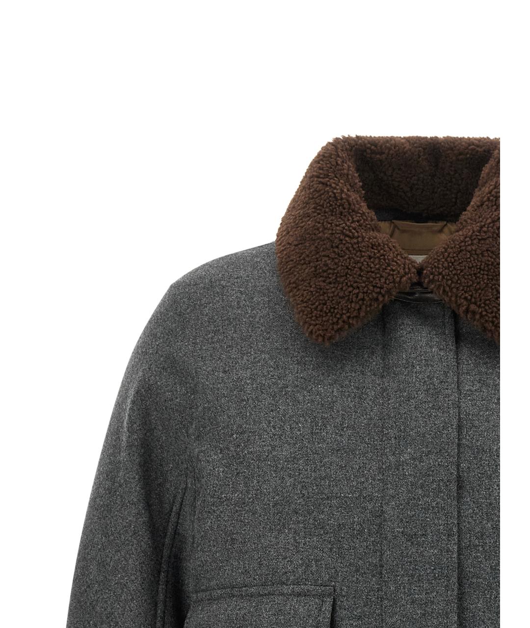 BRUNELLO CUCINELLI Серая шерстяная куртка, фото 4