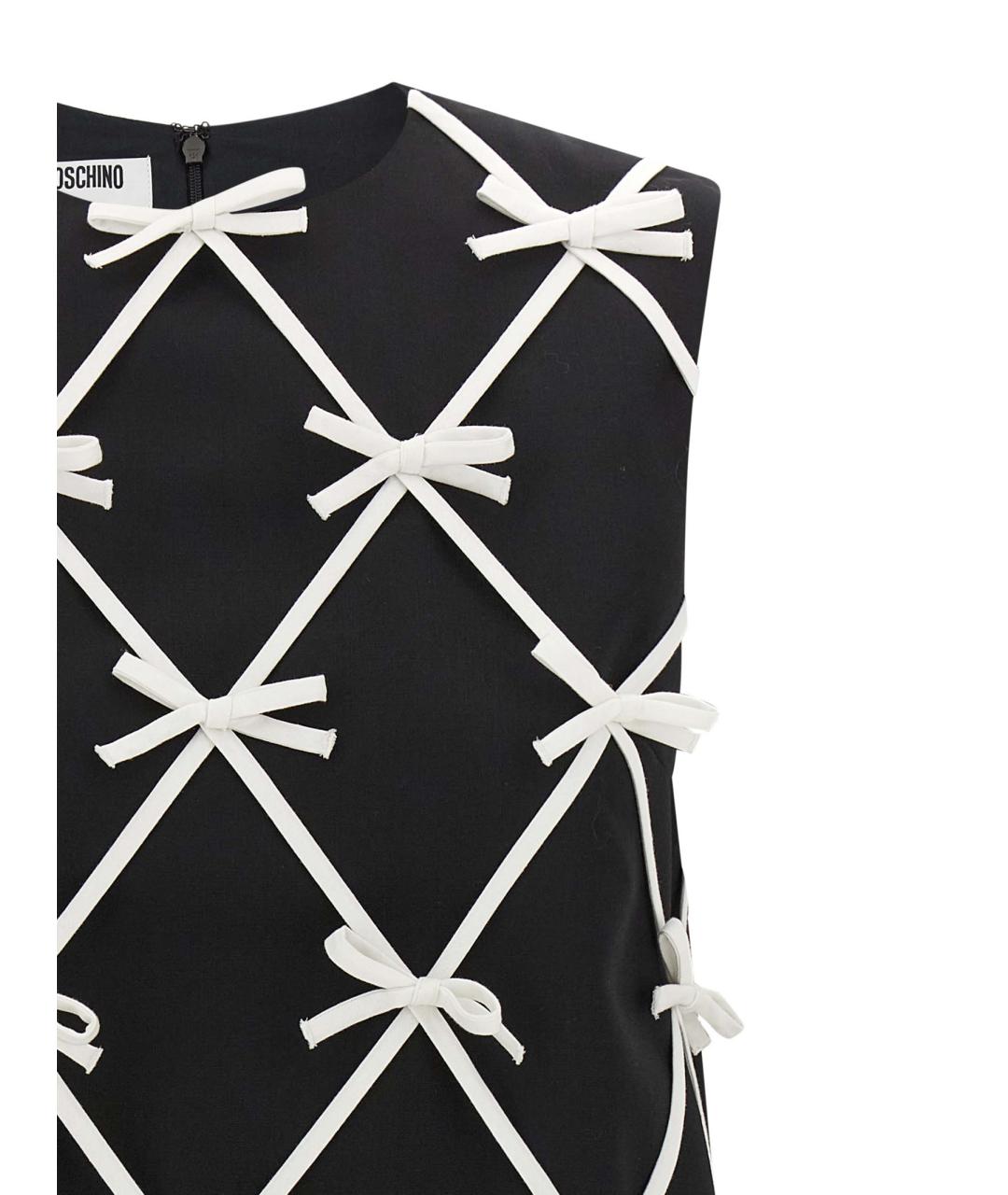 MOSCHINO Черное шерстяное коктейльное платье, фото 3