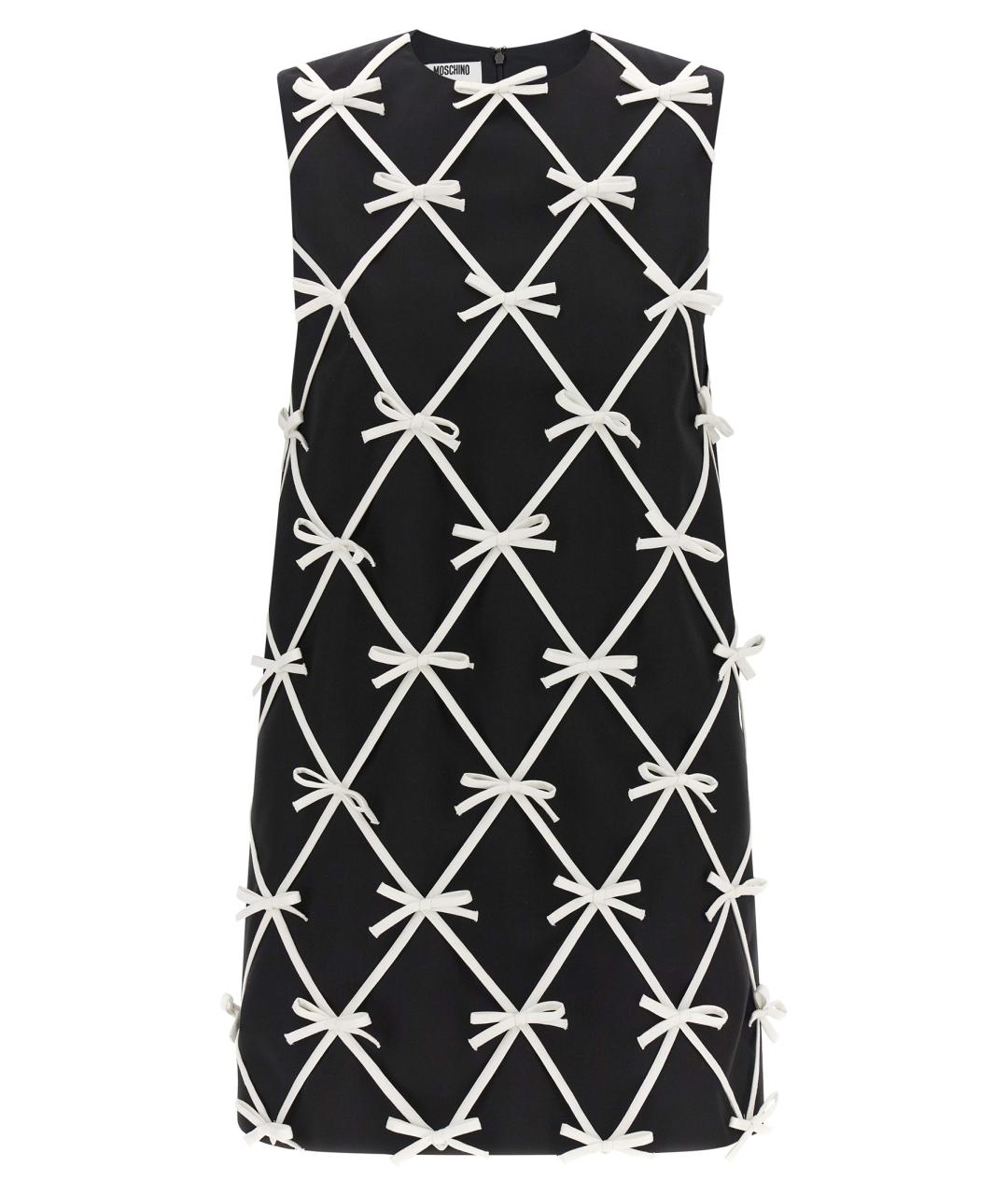 MOSCHINO Черное шерстяное коктейльное платье, фото 1