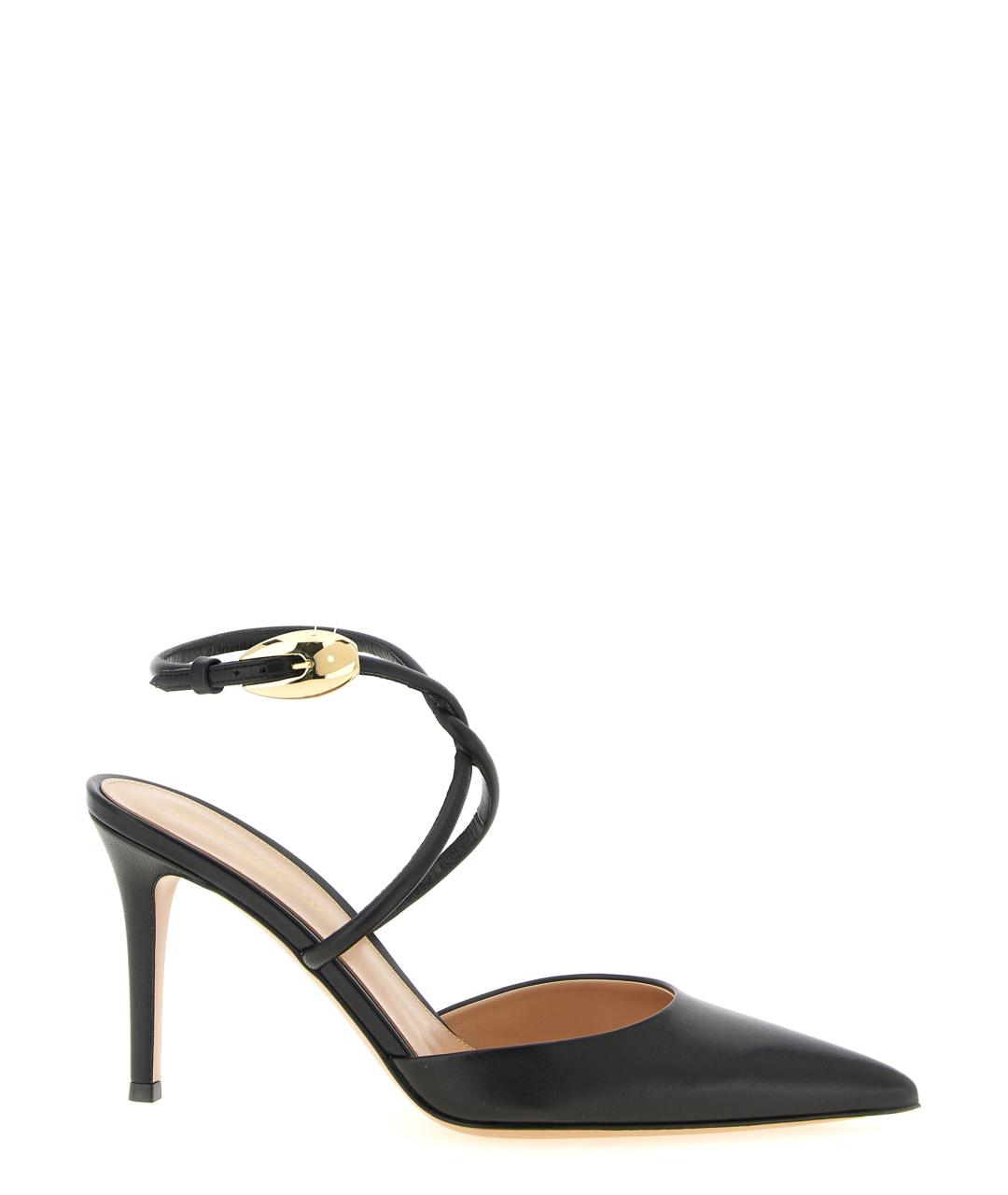 GIANVITO ROSSI Черные кожаные туфли, фото 1