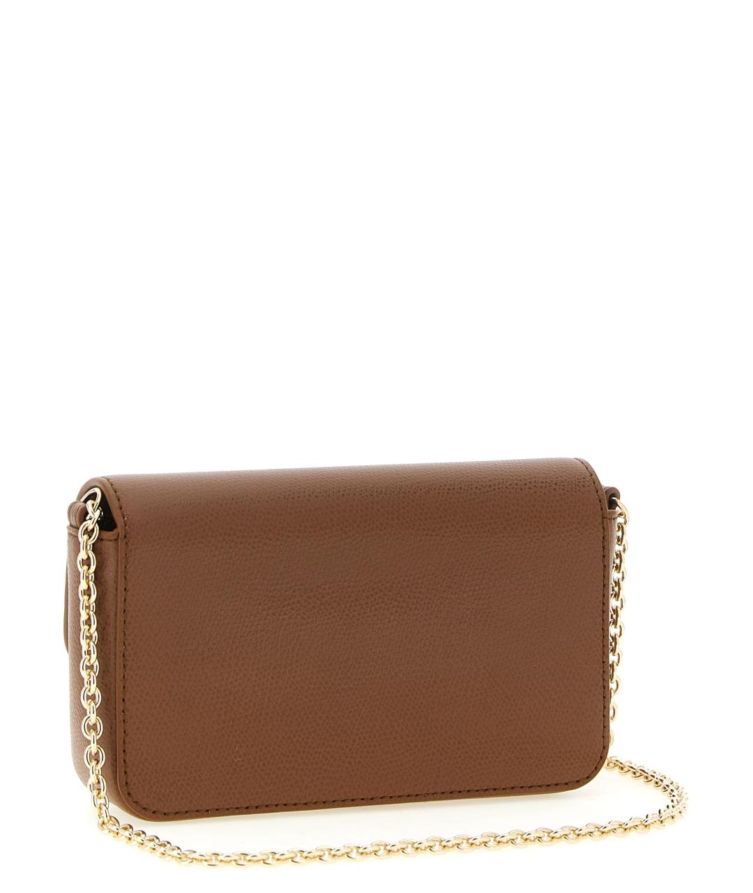 FURLA Коричневая кожаная сумка через плечо, фото 2