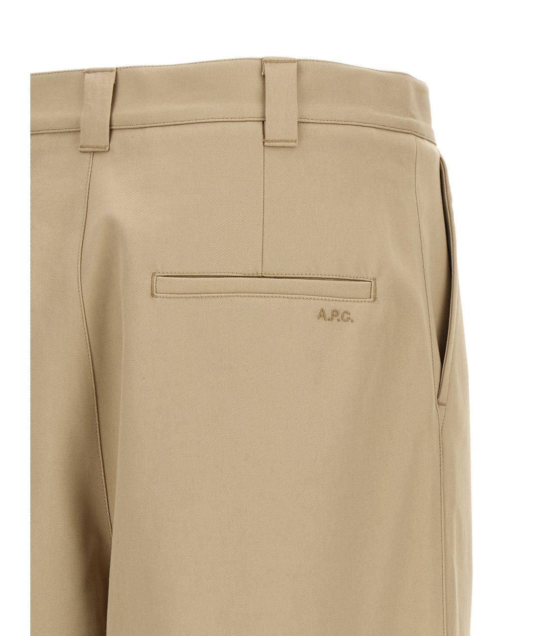 A.P.C. Бежевые хлопковые повседневные брюки, фото 4
