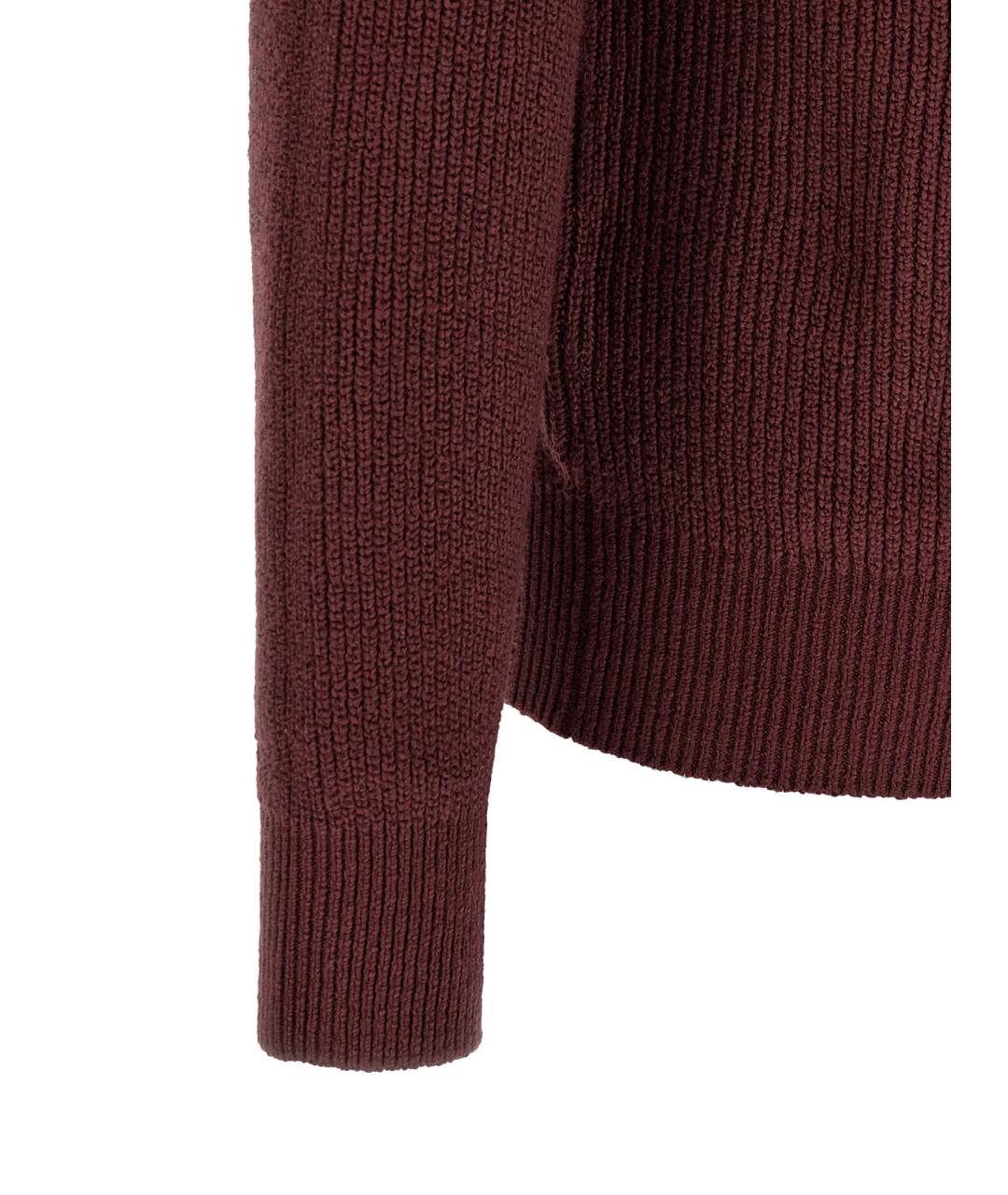 BRUNELLO CUCINELLI Бордовый хлопковый кардиган, фото 4