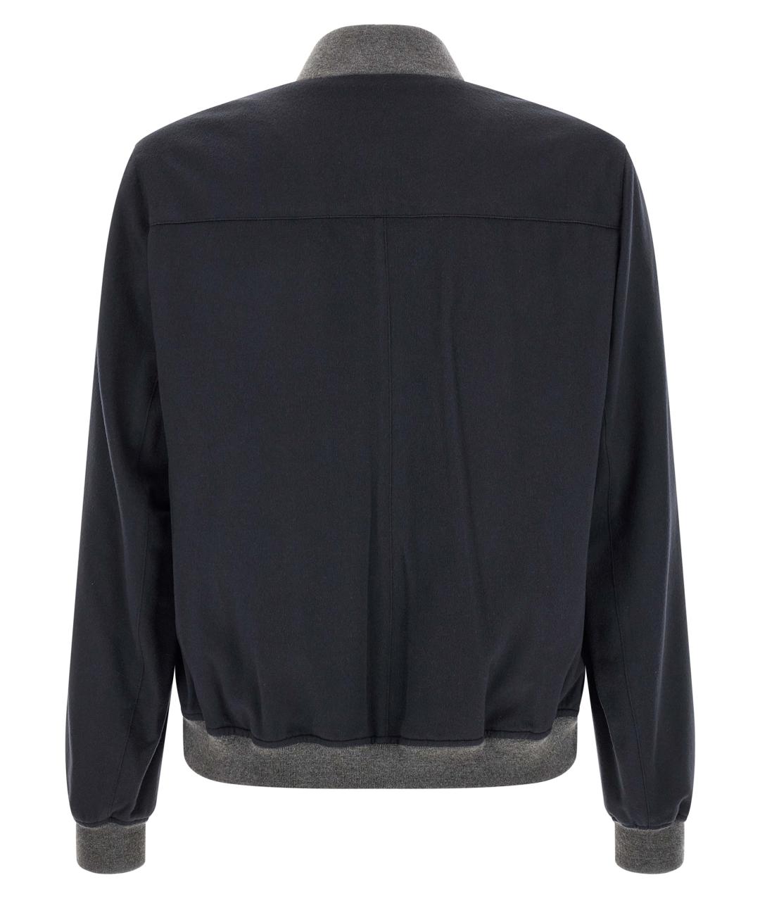 BRUNELLO CUCINELLI Темно-синяя кашемировая куртка, фото 2