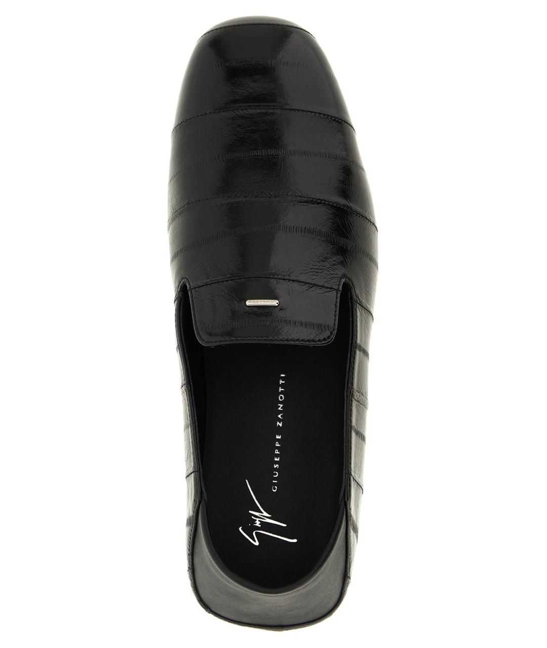 GIUSEPPE ZANOTTI DESIGN Черные кожаные лоферы, фото 4