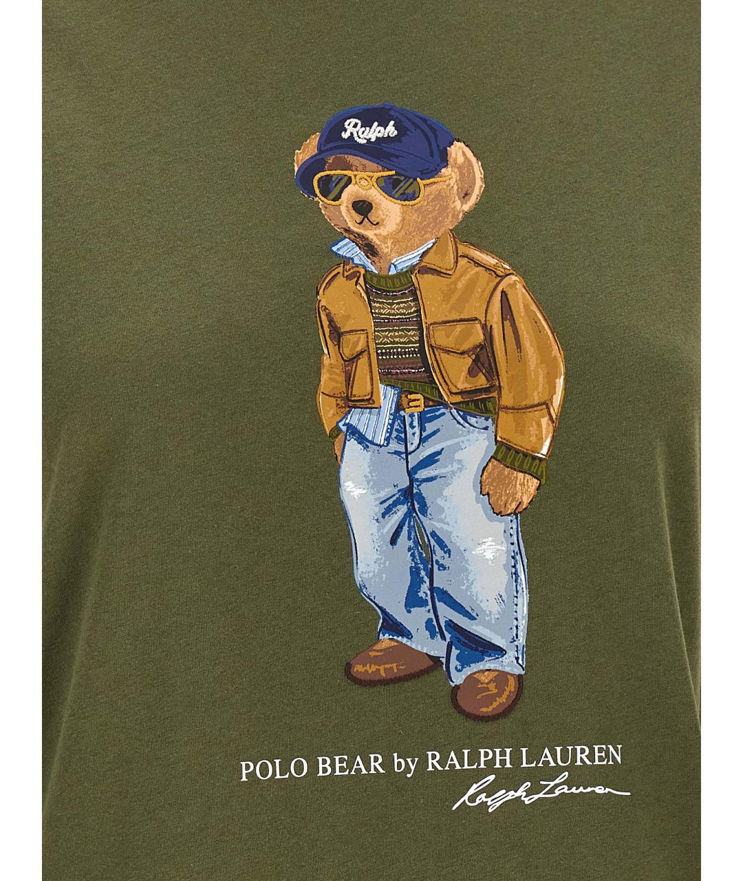 POLO RALPH LAUREN Зеленая хлопковая футболка, фото 4